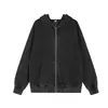 Sudadera con Capucha Estilo Callejero Americano Magic Bear Parche de Pentagrama Negra High Street Lavada Vintage Corte Holgado Sudadera con Capucha