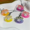 [Fosforescente] Glitter Fino Concha Pérola Corrente de Celular Gelatina Transparente Pingente Degradê Presente para Melhor Amigo