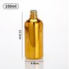 Botella de vidrio para aceite esencial al por mayor, dorada, plateada, gotero de masaje, botella de aceite esencial en stock, botella pequeña vacía de 5-10 ml