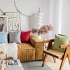 Fábrica direta atacado bolsa macia cor sólida textura linho sofá sala de estar decoração fronha de cabeceira Escritório cintura
