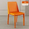 Cadeira de jantar de couro Saddle, moderna, simples, italiana, leve, luxuosa, restaurante, cadeira, nórdica, minimalista, mesa de jantar, encosto, banco