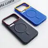 Adequado para capa de celular Xiaomi 18 Pro Max, design minimalista de couro liso, capa protetora de borda rígida de cobertura total magnética para 17 Pro Max