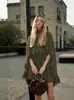 DZ Conjunto de dos piezas de vestido de gasa elegante de primavera/verano nuevo transfronterizo europeo y americano con camisola interior de moda
