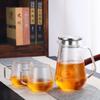 Chaleira de Água Fria com Padrão Martelado, Bule de Vidro à Prova de Explosão Resistente a Altas Temperaturas, Grande Capacidade com Alça, Conjunto de Bule para Cold Brew, Utensílios de Vidro Domésticos