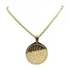 Collar de Acero Inoxidable con Colgante de Nuevo Dios Judío Transfronterizo, Redondo, Chapado en Oro de 18K, Joyería Europea y Americana