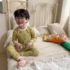 Pijamas Infantis para Meninos e Meninas 2023 Primavera Desenho Animado Lã Pull-Up Roupa de Casa Bebê Algodão Roupas de Outono e Conjuntos de Calças Moderno