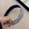 Faixa de Cabelo Torcida de Lã Estilo Floresta Nicho Elegante Alta Crânio Diária Versátil Fashionável Acessórios de Cabelo para Exterior para Mulheres