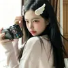 Presilha de cabelo fofa com asas de anjo brancas, presilha de cabelo 2D fofa estilo japonês para meninas, acessório de cabelo subcultural requintado e simples