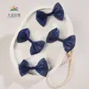 Horquilla para el pelo tejida a mano con lazo de malla de color suave de doble capa que combina con todo, accesorios para mujer DIY