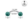 Mulsanne F136 Aleación de Titanio Clavo de Ceja Rosca Externa Bola de Barro Varilla Curva Shambhala Hueso de Ceja Completo de Diamante Puente Nasal Clavícula Clavo
