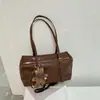 Bolsa de Ombro Suede Pelúcia Outono Inverno Retrô Bolsa Tote Casual Solta Tendência Versátil Bolsa Baguete de Ombro Único