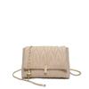 Bolsa com textura estilosa feminina 2024 nova moda bordado plissado bolsa de ombro verão cor sólida corrente bolsa carteiro