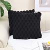 Estilo de venta caliente transfronteriza de Amazon moda moderna estilo simple patrón de caparazón de tortuga funda de almohada bordada de pelo corto de conejo