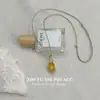 Novo Estilo Chinês Dourado Imitação Cristal Branco Cabacinha Corda Trançada Colar Feminino Design de Nicho High-End Estilo Nacional Acessórios para Corrente de Suéter