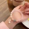 Pulsera de Cristal, Súper de Hada y Dulce, Pulsera de Flor de Lirio del Valle de Cristal Rosa, Estilo Bosque, Fresca Hecha a Mano Pulsera Regalo de Princesa