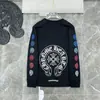 Camiseta Trendy de Marca Popular Transfronteiriça, Manga Longa, Algodão Puro, Unissex, Corte Solto, em Estoque