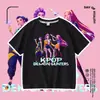 Camiseta Informal de Manga Corta con Cuello Redondo para Niños, Estampado Kpop Demon Hunters, Holgada