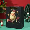 Nuevas Bolsas de Regalo de Navidad, Bolsas Tote Navideñas Transfronterizas de Comercio Exterior Negro y Dorado, Bolsas de Regalo de Navidad, Bolsas de Dulces de Halloween