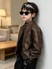 Ropa infantil Huzhou Zhili, chaqueta de cuero para niños, nuevo estilo otoño 2026, ropa exterior para niños, ropa de primavera y otoño para bebé niño
