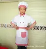 Uniformes de Chef Infantis, Fantasias de Performance para Bebês, Fantasias Ocupacionais para Brincar de Crianças, Fantasias de Role-Playing de Pequeno Chef para Crianças, Manga Curta