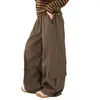Pantalones Casuales de Primavera y Otoño para Niñas 2026 Nueva Moda Estilo Coreano Ropa de Trabajo Pantalones de Pierna Ancha para Niñas Mayores Ropa Infantil Transfronteriza