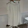 Calça-Saia de Algodão Tencel Estilo Preguiçoso Coreano de Cintura Alta e Perna Larga para Mulheres, Calça Casual Versátil com Babados para Emagrecer no Verão, Calça Cropped Solta