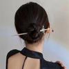 Horquilla de espada antigua de estilo chino, tocado retro Hanfu, horquilla de disco para el cabello para niñas, accesorios para el cabello personalizados de alta gama, horquilla para el cabello
