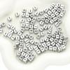 Cuentas acrílicas del alfabeto inglés, cuentas cuadradas, cuentas planas, cuentas redondas, accesorios de bricolaje hechos a mano, cuentas para pulseras, cuentas de mano.