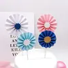 Decoración de pastel de cumpleaños de girasol tarjeta-insertar abanico redondo enchufe molinillo pequeño fresco bandera-insertar fiesta de horneado mesa de postres