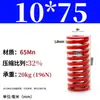 Padrão Japonês Vermelho 65Mn Mola para Moldes Padrão Japonês Retangular Compressão Forte Mola de Compressão de Fio Plano Tm Spring Swm Carga Média