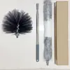 Vassoura de teto retrátil para teia de aranha doméstica com escova de canto limpeza de ventilador de teto coletor de pó espanador de pó estendido