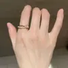 Anillo Exquisito de Mariposa de Zircón Polvo de Bambú Diamante Perla Femenino Lujo Ligero Nicho Joyería de Apertura para Dedo de la Cola de Gama Alta