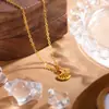 Yinyiyuantong collar de plata pura S925 "Tres Vidas de Felicidad" con hoja de ginkgo para mujer, cadena versátil para la clavícula con doble hoja de ginkgo, personalizada y elegante