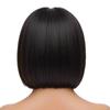 Pelucas de cabello corto y liso para niñas, estudiantes, cosplay de rendimiento, accesorios de competición, cabello negro, largo y liso, tocados