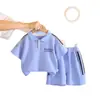 Conjunto de Verano de Manga Corta de Moda para Niños 2026 Nuevo Conjunto de Verano Elegante Conjunto Ker de Cadena de Manga Corta Moderno