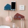 # Soporte de Carga Creativo Adhesivo Grande para Teléfono y Tableta, Gancho de Almacenamiento sin Rastro con 4 Ganchos para Almacenamiento detrás de la Puerta del Dormitorio