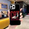 Funda de Teléfono Cr7C Ronaldo para Apple 17Pro Vidrio Ag Mate Anti-Sudor Modelo para Aficionados al Fútbol Chicos Iphone18Pm