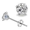 Pendientes de plata de ley S925 con incrustaciones de circonita de cuatro garras, chapados en oro real, con diamantes INS, mini pendientes compactos de estilo europeo y americano.