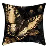 TEMU Funda de Almohada de Lino con Estampado de Mariposa 3D Imitación Color Retro Mariposa con Lentejuelas Brillantes