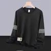 Sudadera de Otoño e Invierno para Hombre Holgada Gruesa Pulóver Cuello Redondo Camiseta Básica Manga Larga Talla Grande Moderna Versátil Cómoda