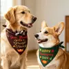 Lenço Triângulo de Ação de Graças de Outono Transfronteiriço Lenço Triângulo para Pet Babador Suprimentos Decorativos para Pet Dropshipping