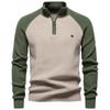 Nuevo Suéter Cardigan de Punto Abierto a la Mitad para Hombre Otoño e Invierno, Manga Larga, Cuello Alto, Color Sólido, Top Casual Versátil para Usar en Capas