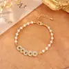 Pulsera de Perlas con Monedas de Cobre de los Cinco Emperadores de Moda Tendencia en Tiktok Lujo Ligero Elegante de Gama Alta Temperamento Estilo Coreano para Mujer