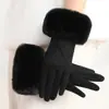 Guantes de Invierno Cálidos para Mujer, Gamuza Felpa, Cómodos y Gruesos, a Prueba de Viento y Frío, Adecuados para Ciclismo y Conducir, Guantes con Pantalla Táctil