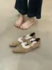 Sapatos de Pelo Marrons Bico Fino para Mulheres, Sapatos de Algodão Quente Pelúcia de Inverno, Sapatos de Nicho Mary Jane Birkenstock