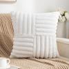 Funda de almohada transfronteriza color liso pelo de conejo moderna simple sin relleno almohada de dormitorio almohada para el hogar cojín para sofá de sala de estar