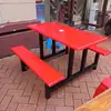 Mesa y sillas de patio Mesa y sillas de comedor para exteriores Conveniente para insertar sombrillas Entrada de tienda Entrada de supermercado Parque de atracciones Mesa integrada Mesa de postres y taburetes