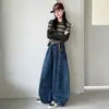 Pantalones de Mezclilla Nuevos de Otoño para Niñas Mayores, Jeans Casuales Sueltos para Niños, Pantalones Versátiles de Corte Curvo