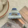 Pinza Triangular Simple para el Cabello Estilo Coreano Etiqueta Dorada Ácido Acético Clip para el Cabello Personalizado de Alta Gama Accesorio para el Cabello Adorno para la Cabeza