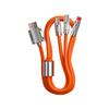 Original 6A liga de zinco de silicone líquido um para três linha de máquina de carregamento super rápido para telefones Apple Huawei Android